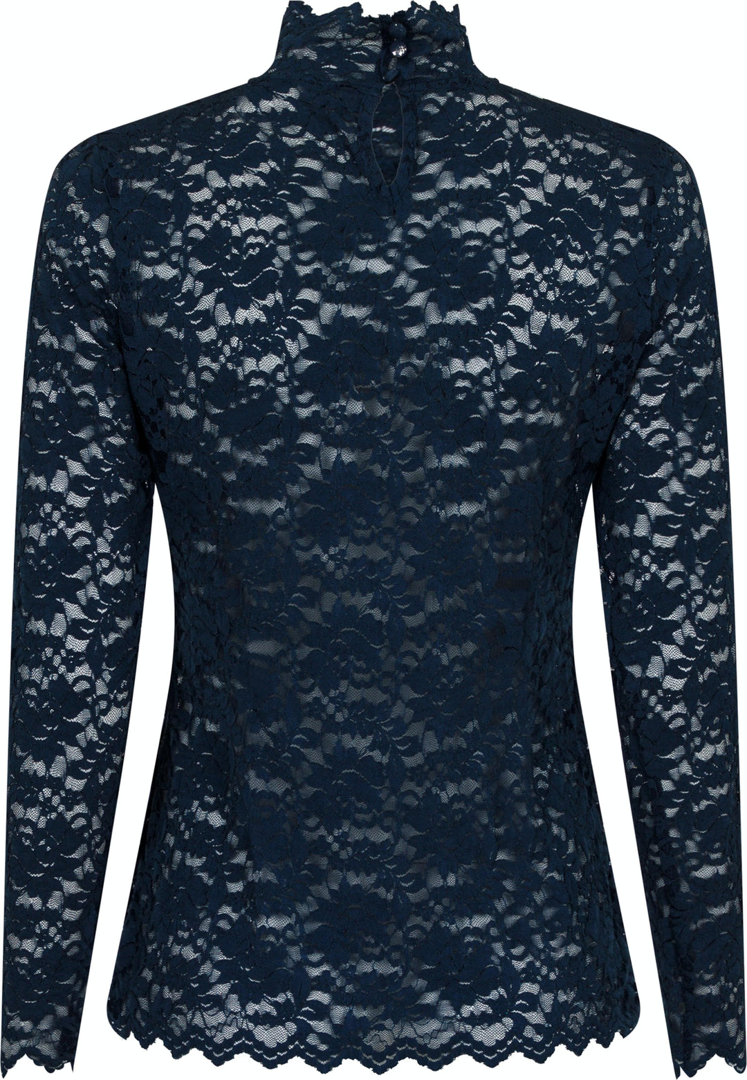 Neo Noir - Liza Laceflower Blouse - Navy