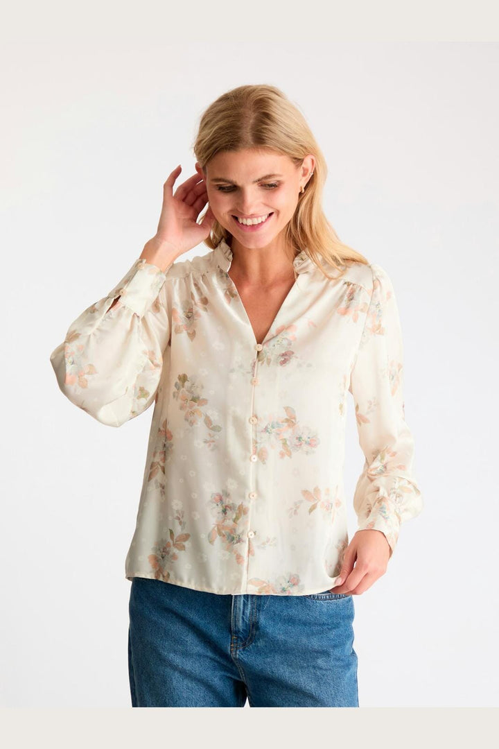 Neo Noir - Massima Soft Blossom Blouse - Creme