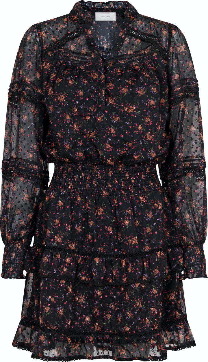 Neo Noir - Milan Flower Bunch Dress - Black