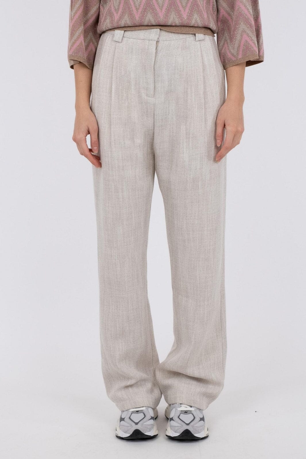 Neo Noir - Nivi Natura Boucle Pants - Sand Bukser 