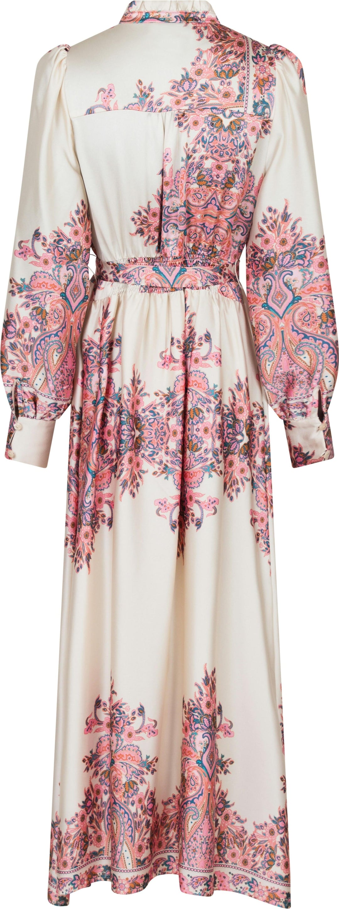 Neo Noir - Nova Paisley Border Dress - Light Pink