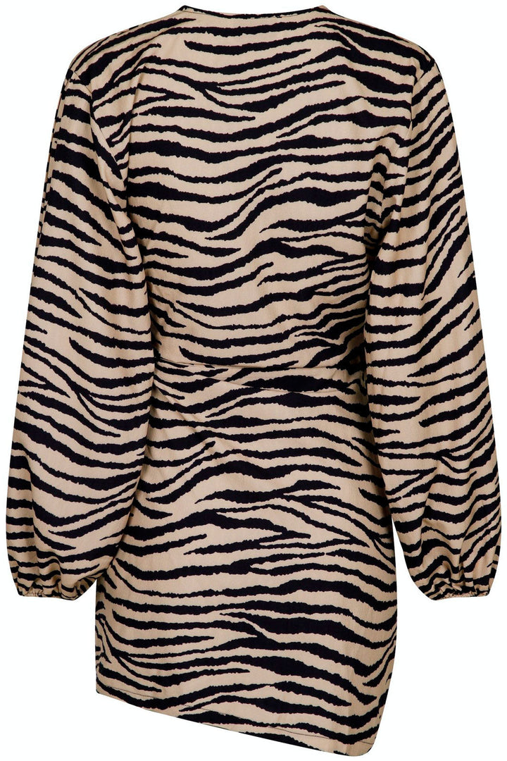 Neo Noir - Oaklyn Graphic Zebra Dress - Dark Sand Kjoler 