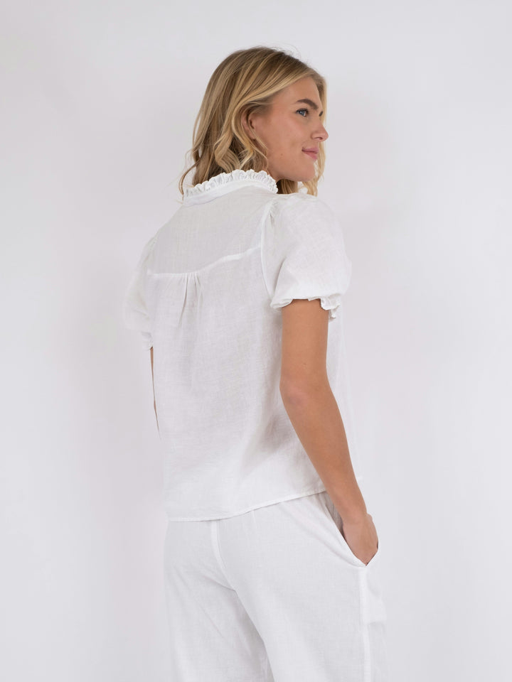 Neo Noir - Odesa Linen Blouse - White