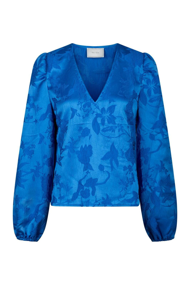 Neo Noir - Palmino Jacquard Blouse - Blue