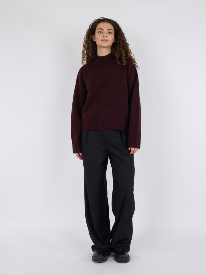 Neo Noir - Paulina Knit Blouse - Wine