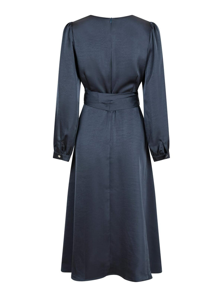 Neo Noir - Rimini Heavy Sateen Dress - Midnight Blue Kjoler 