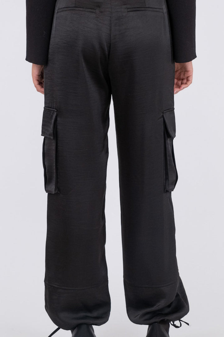 Neo Noir - Romy Heavy Sateen Pants - Black Bukser 