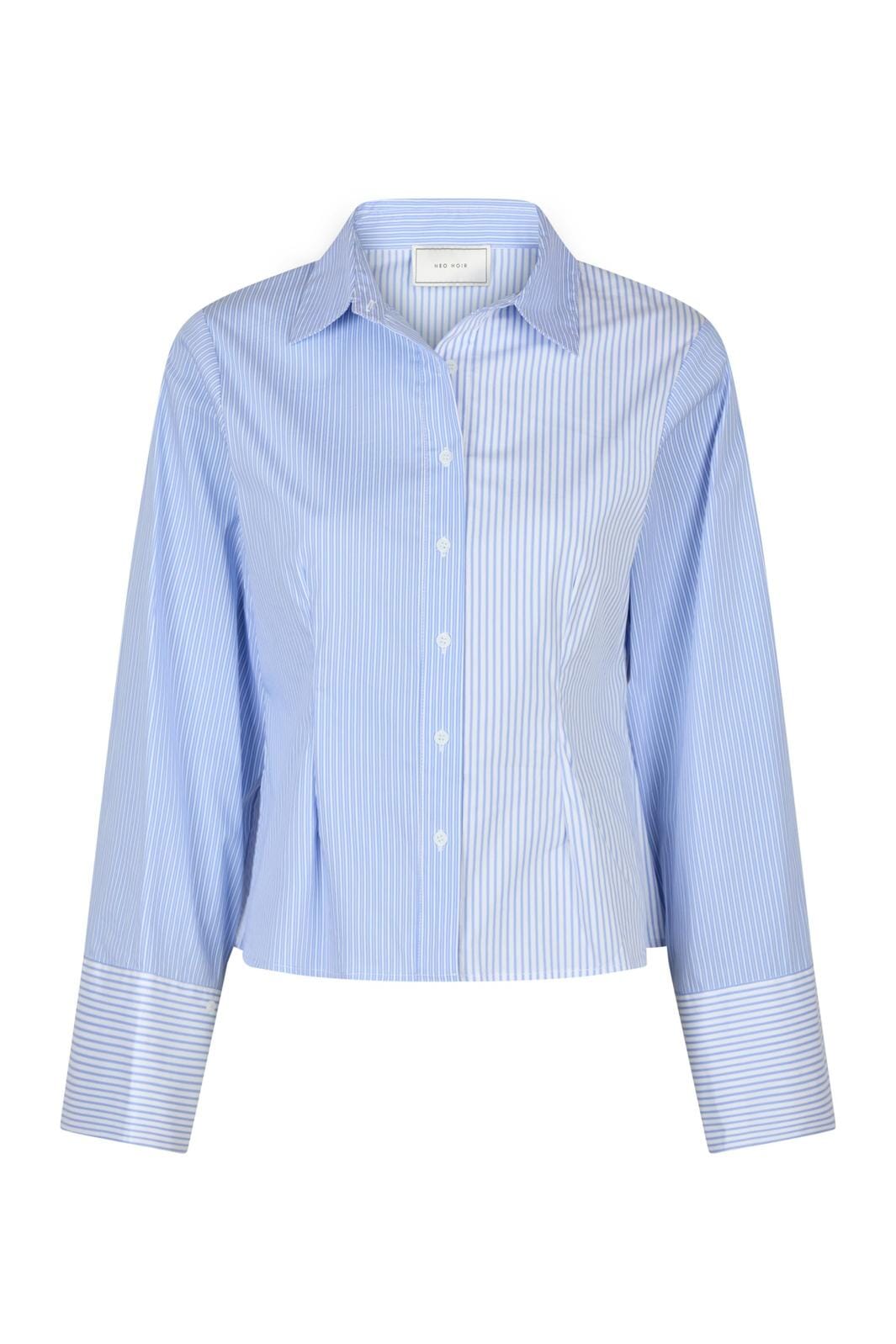 Neo Noir - Rosa Mix Stripe Shirt 164481 - 145 - Light Blue