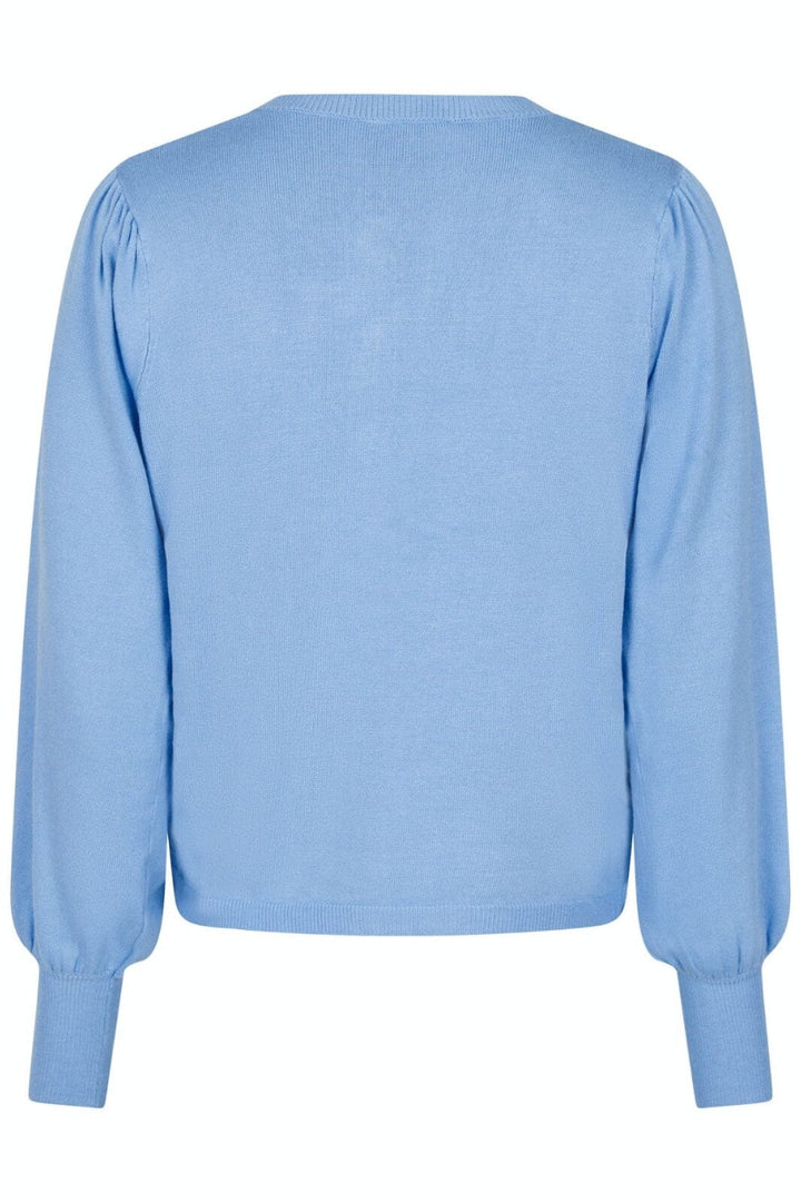 Neo Noir - Rose Solid Knit Cardigan - SKY BLUE Cardigans 