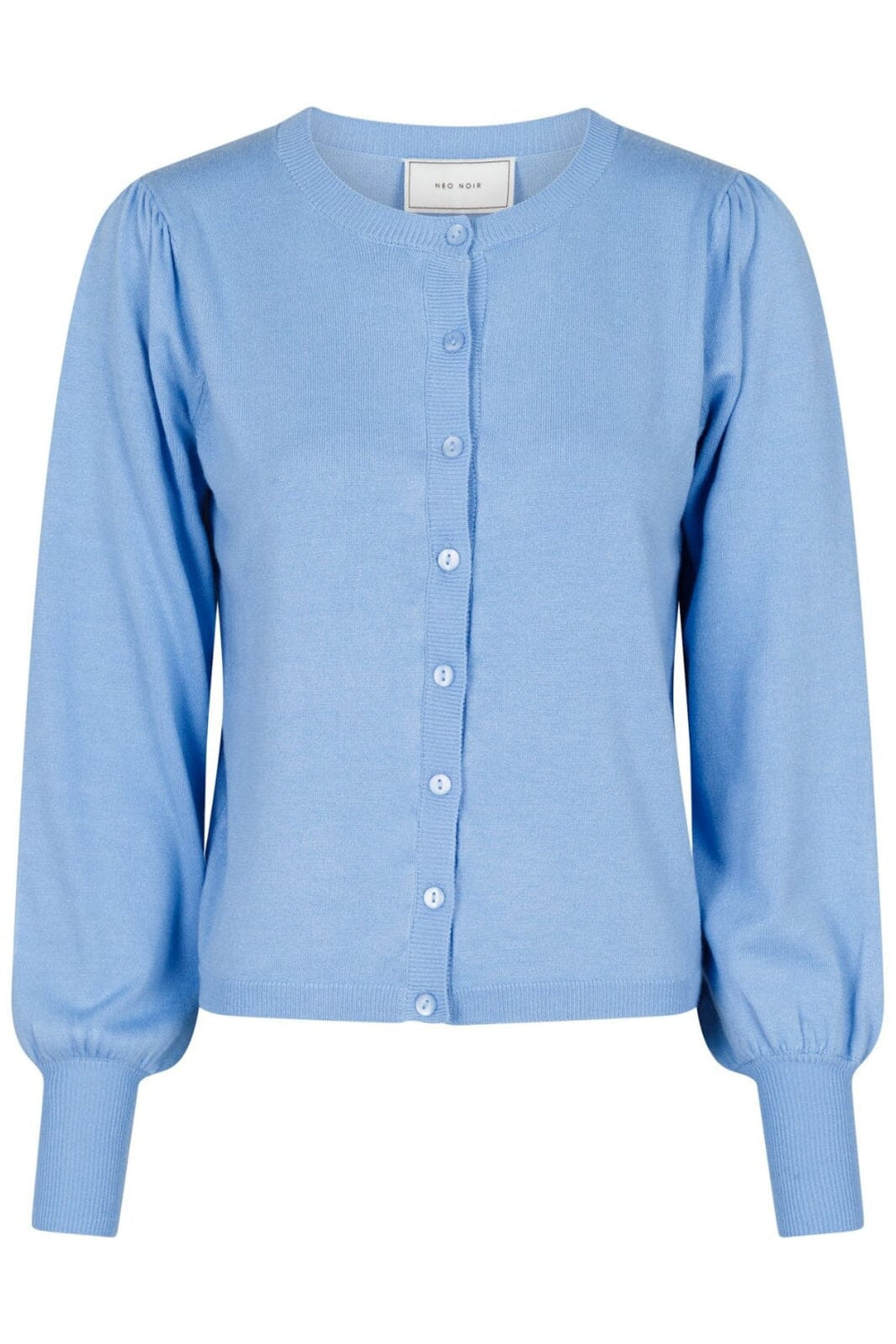 Neo Noir - Rose Solid Knit Cardigan - SKY BLUE Cardigans 