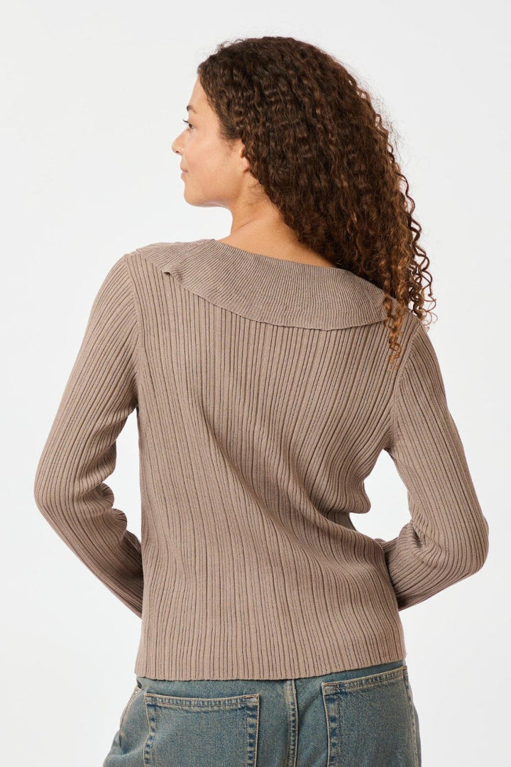 Neo Noir - Sahni Knit Blouse 162831 - Taupe Bluser 