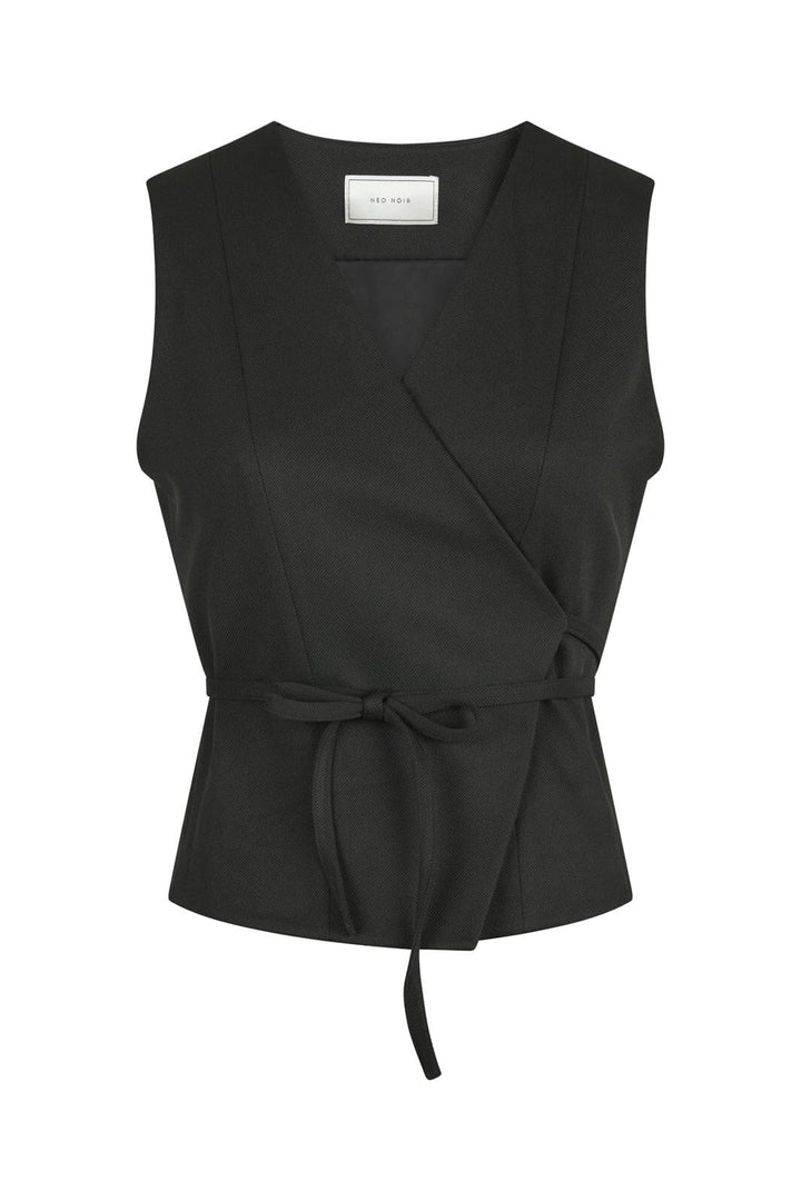 Neo Noir - Samara Twill Wrap Waistcoat - Black