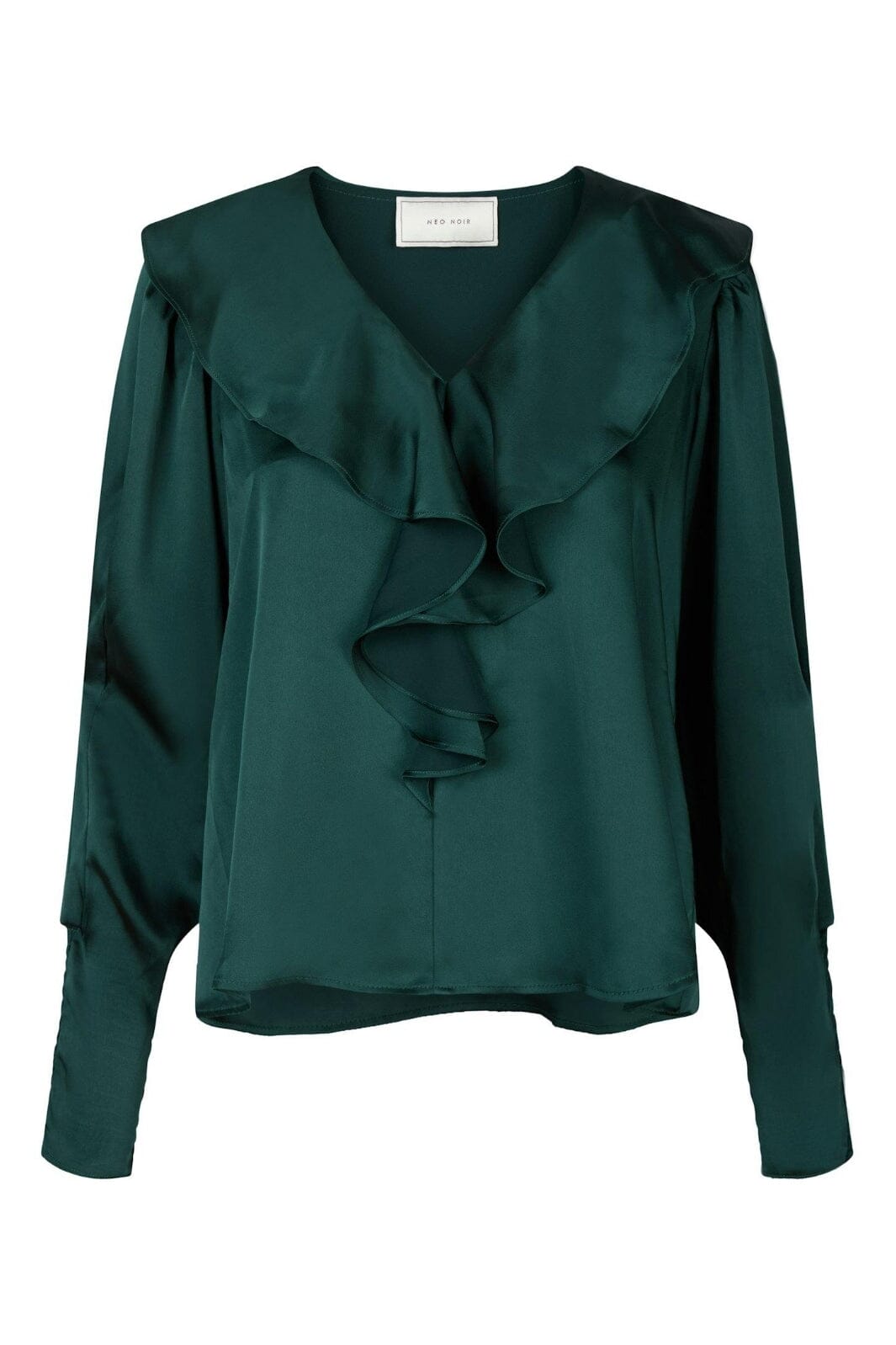 Neo Noir - Sandie Sateen Blouse 160963 - Dark Green Bluser 