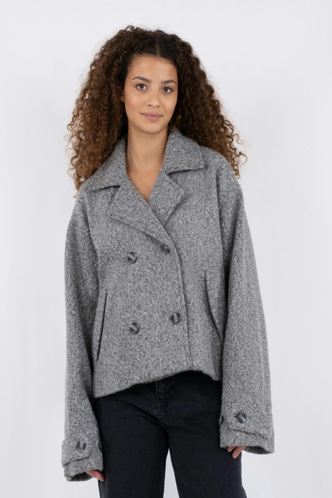 Neo Noir - Sandra Soft Jacket - Grey Melange