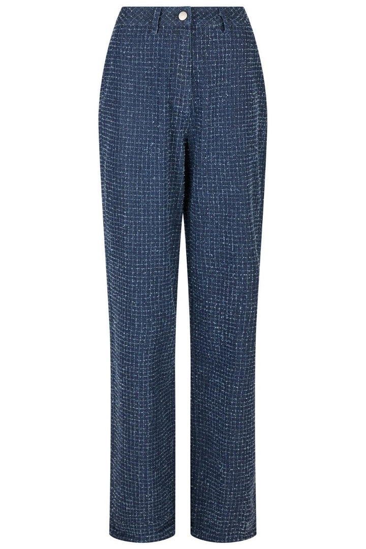 Neo Noir - Shaya Denim Structure Pants 164345 - Dark Blue Bukser 