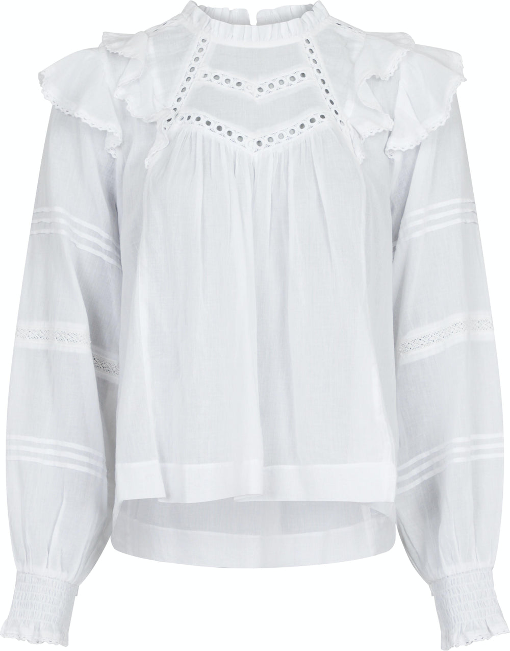 Neo Noir - Simkie S Voile Blouse - White