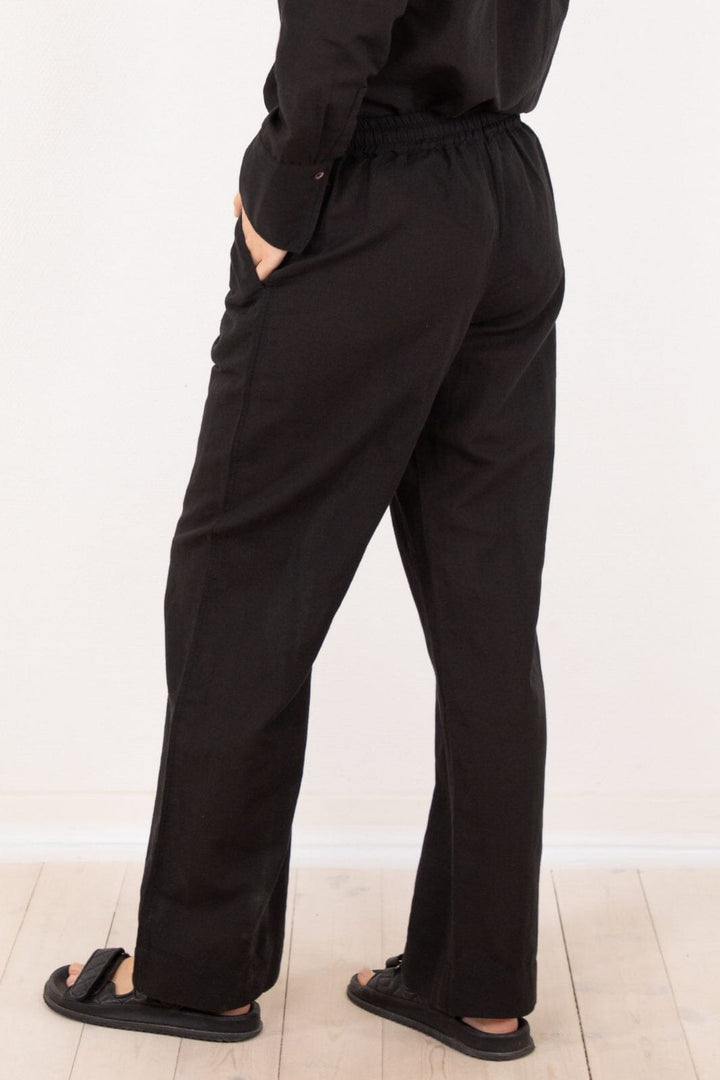 Neo Noir - Sonar Linen Pants - Black Bukser 