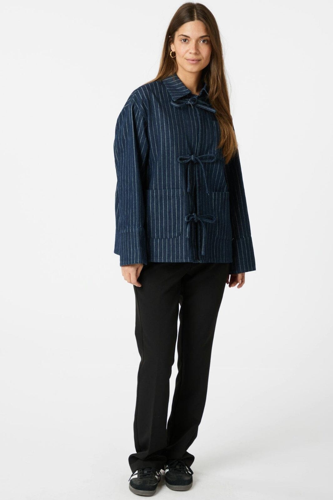 Neo Noir - Starlie Stripe Shirt 164243 - 534 - Dark Blue