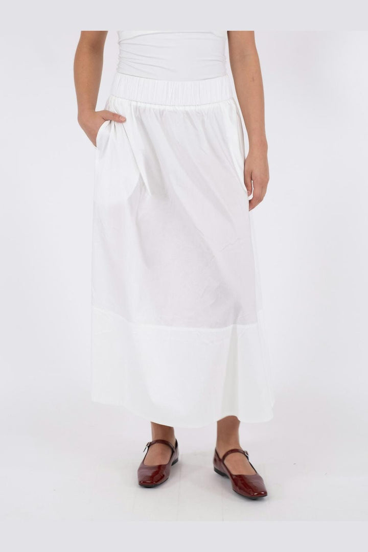 Neo Noir - Yara Long Poplin Skirt 163076 - 120 - White