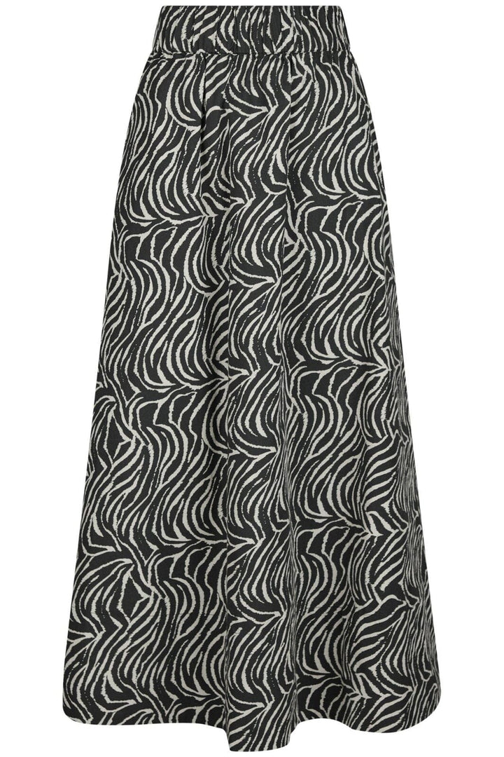 Neo Noir - Yara Zebra Long Skirt 164709 - 100 - Black