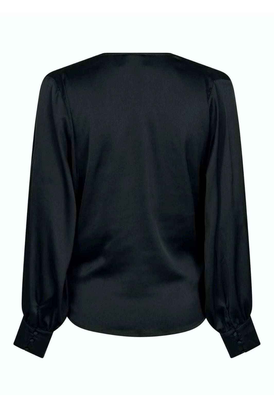 Neo Noir - Zeleste Satin Blouse - Black Bluser 