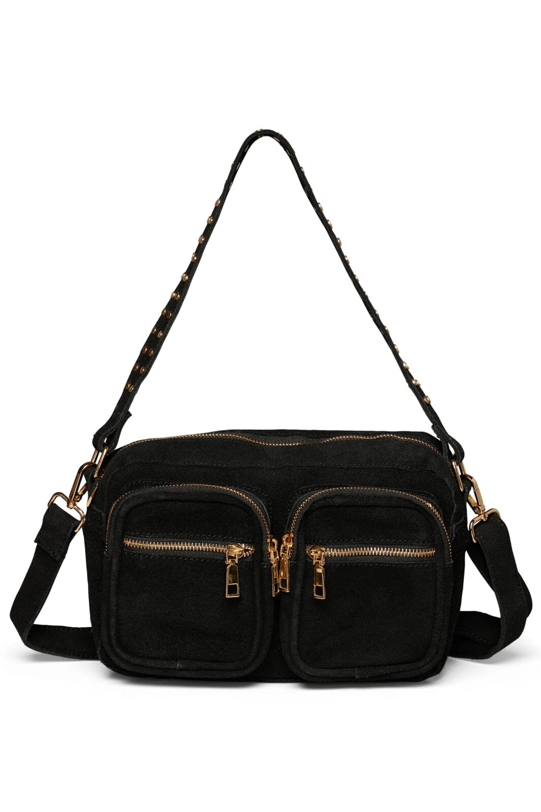 Noella - Celina Bag Real Suede W. Gold - Black Tasker 