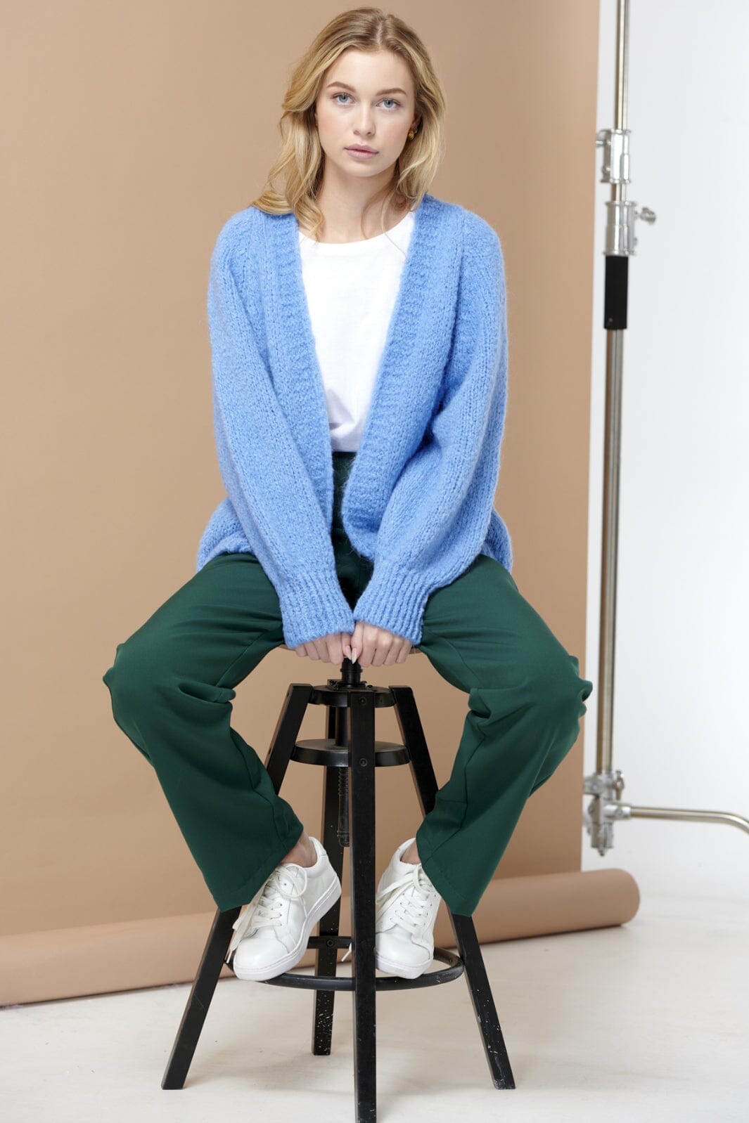 Noella - Fora Knit Cardigan - Blue Cardigans 