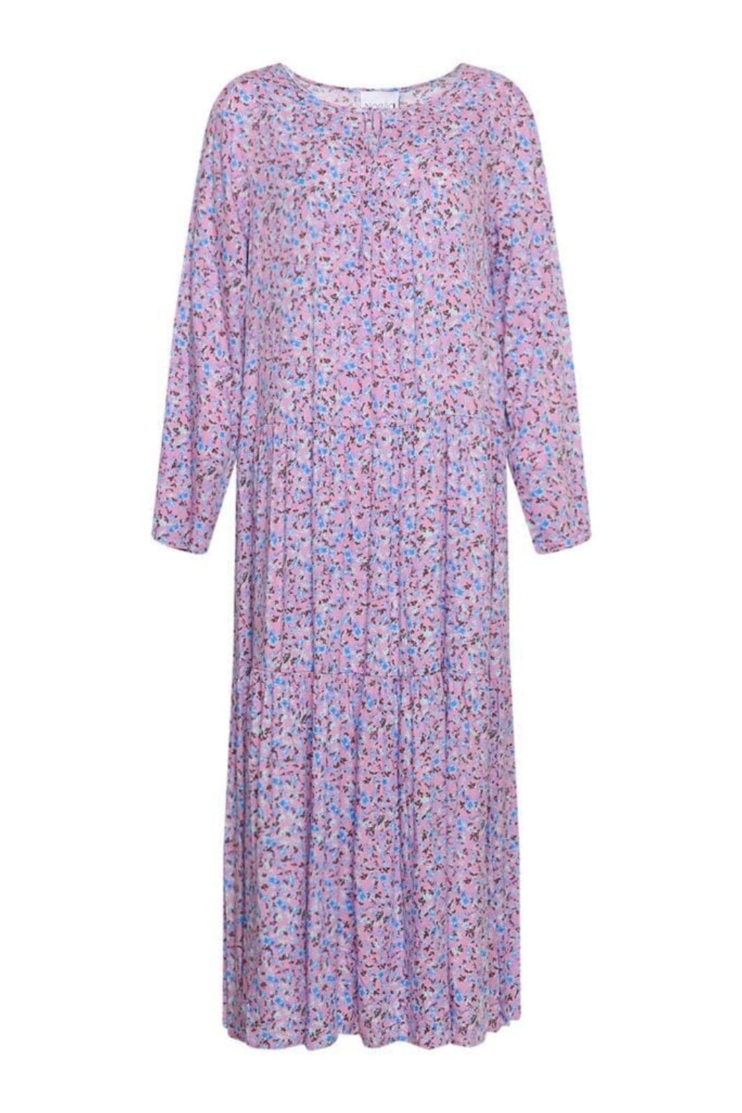 Noella - Imogen Long Dress - Pink/Blue Flower Kjoler 