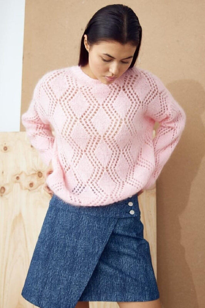 Noella - Jael Knit - 588 Light Pink Strikbluser 