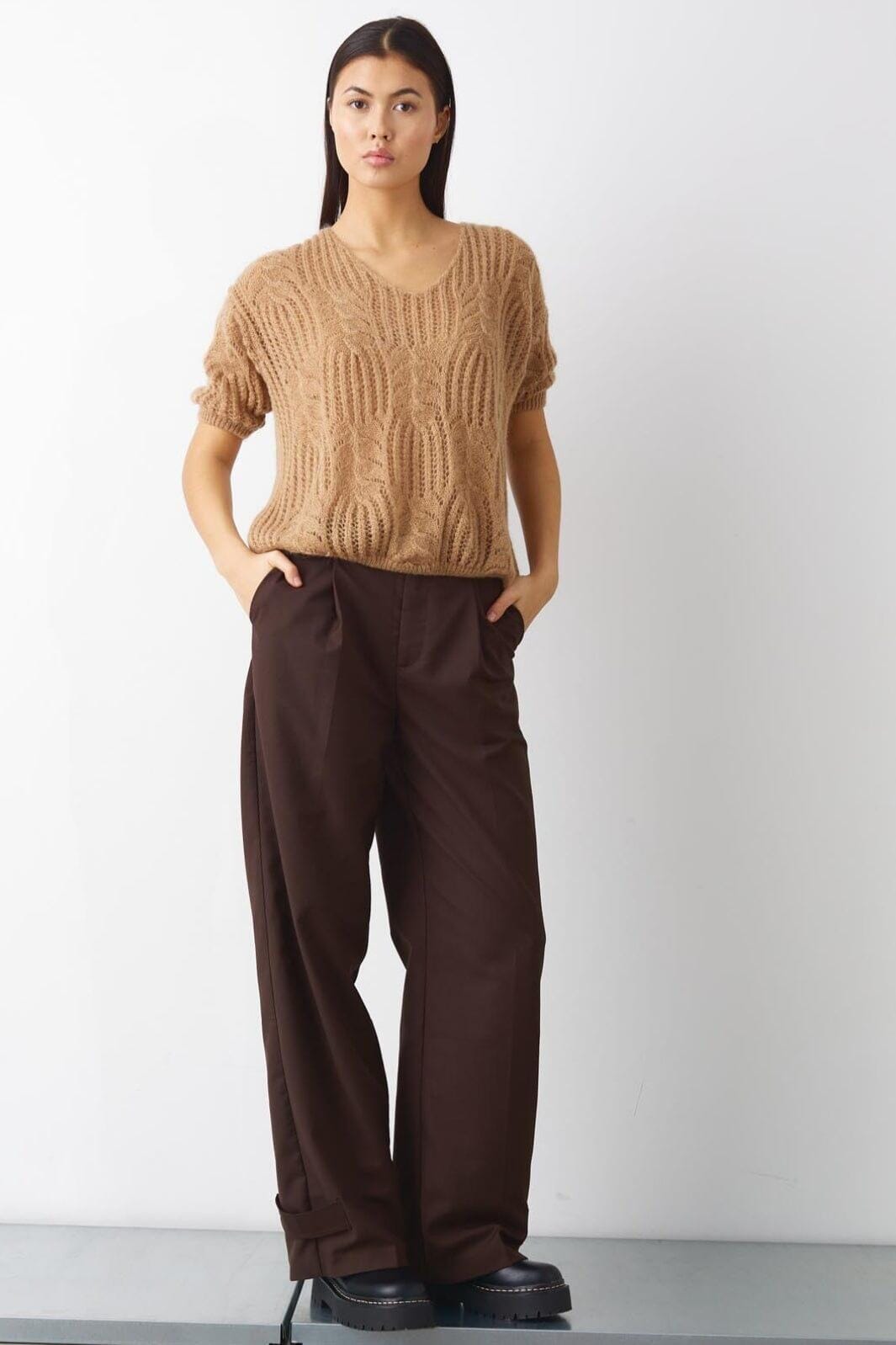 Noella - Joann Pants - 1021 Chocolate Brown Bukser 