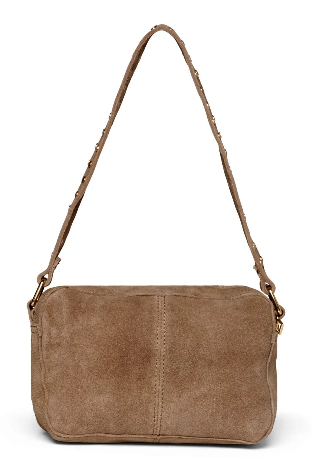 Noella - Kendra Bag Real Suede W. Gold - Taupe Tasker 