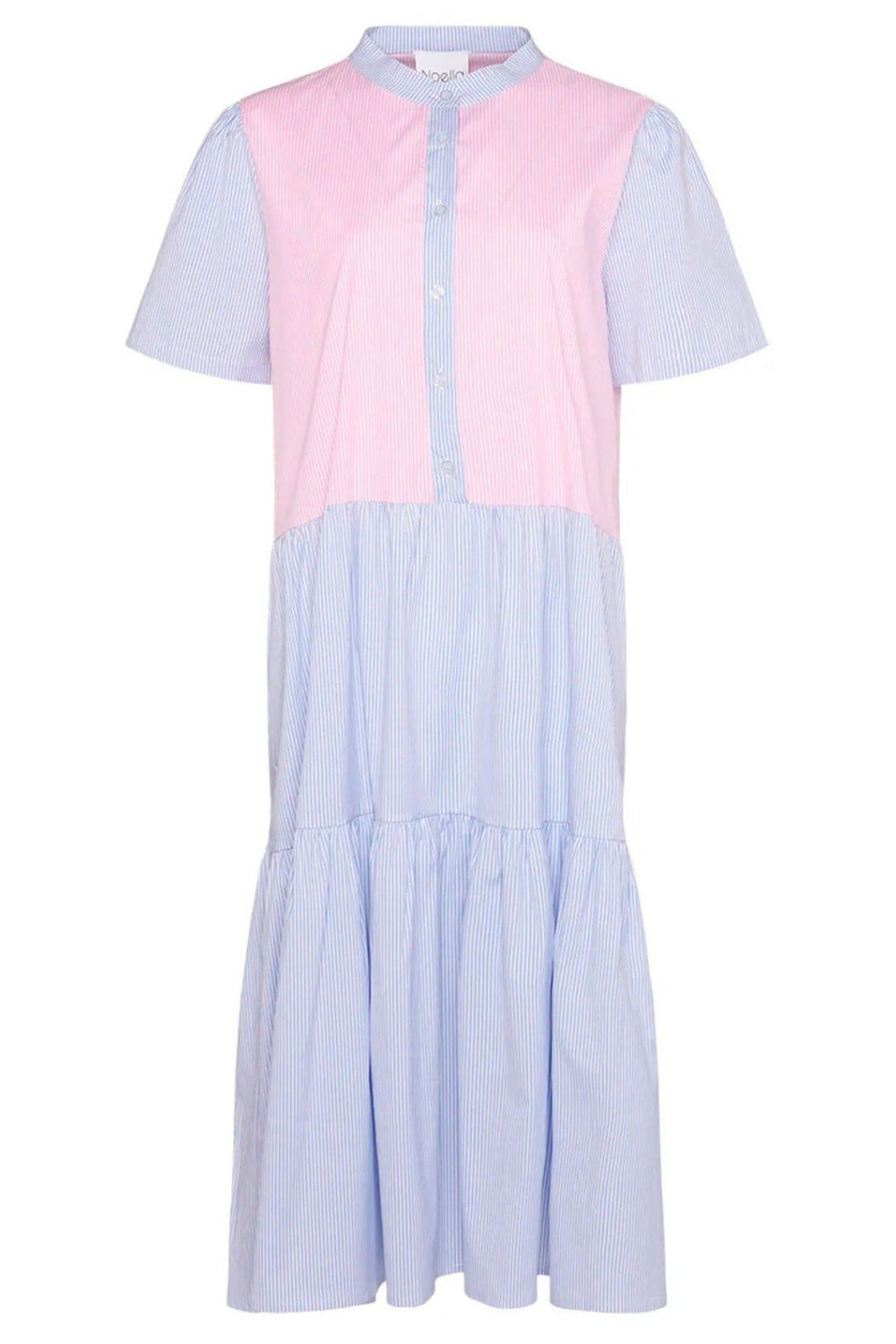 Noella - Lipe Dress Cotton Poplin - Blue/Rose Stripe Kjoler 