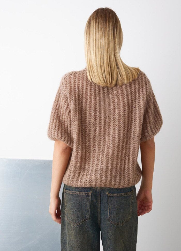 Noella - Mimi Knit - 407 Taupe Strikbluser 