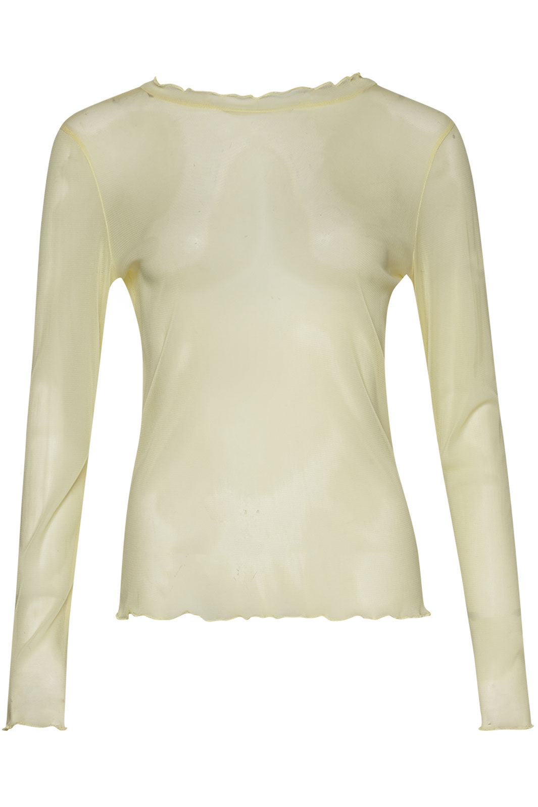 Noella - Sadie Mesh Blouse - Yellow Bluser 