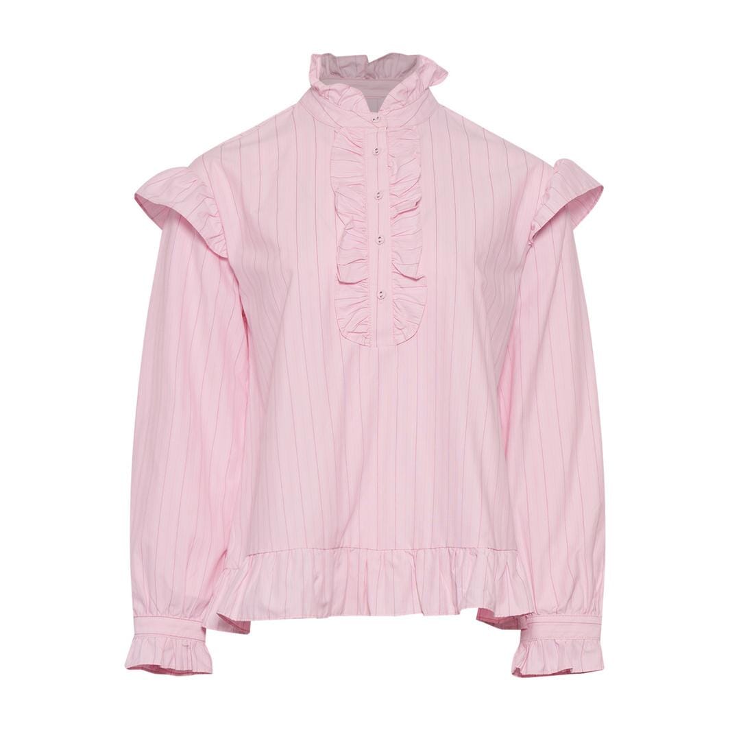 Noella - Sally Blouse - Light Pink Stripe