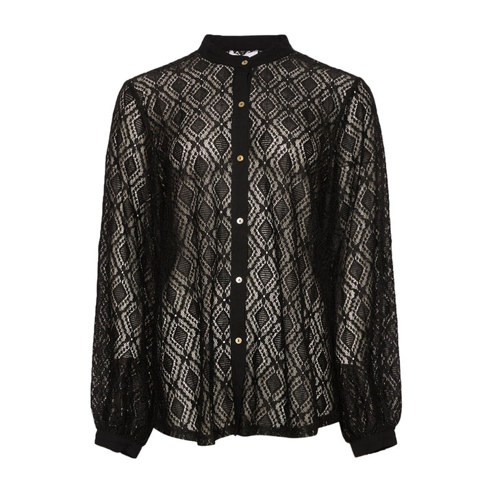 Noella, Texas Lace Shirt, Black