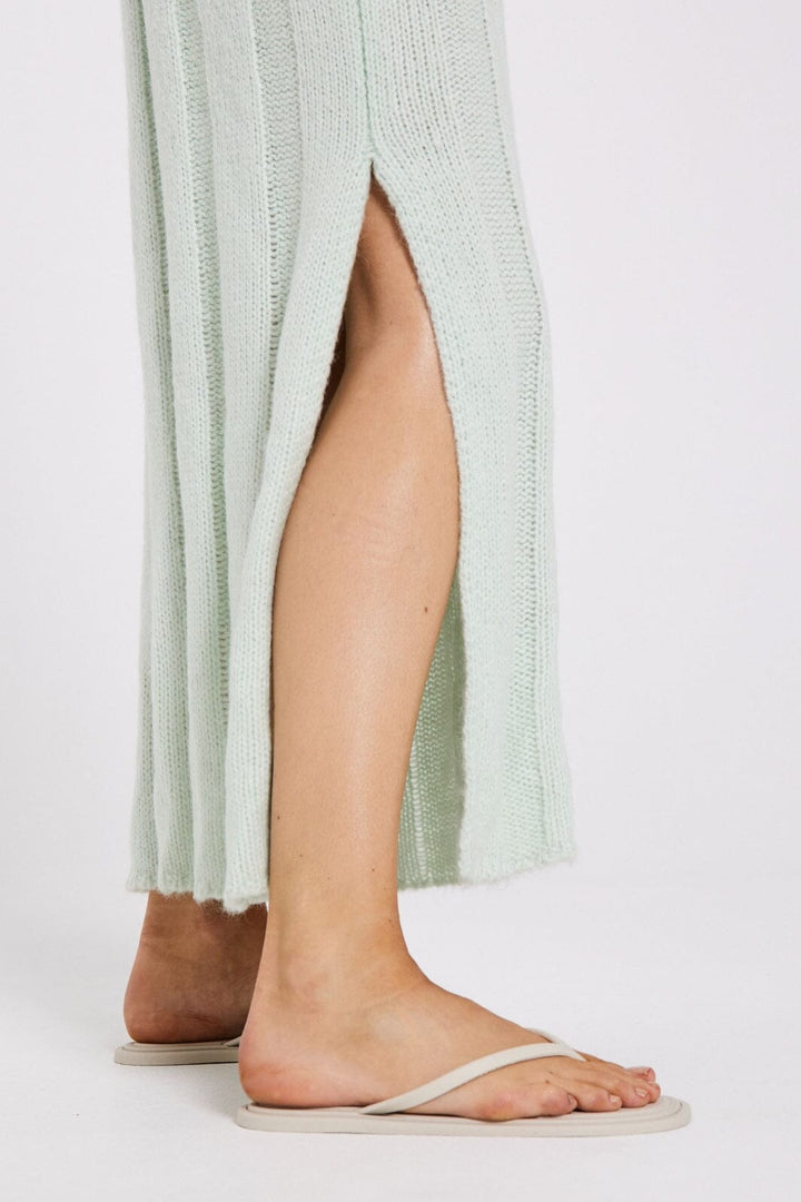 Norr - Fuscia Rib Knit Dress - Mint Green Mélange Kjoler 