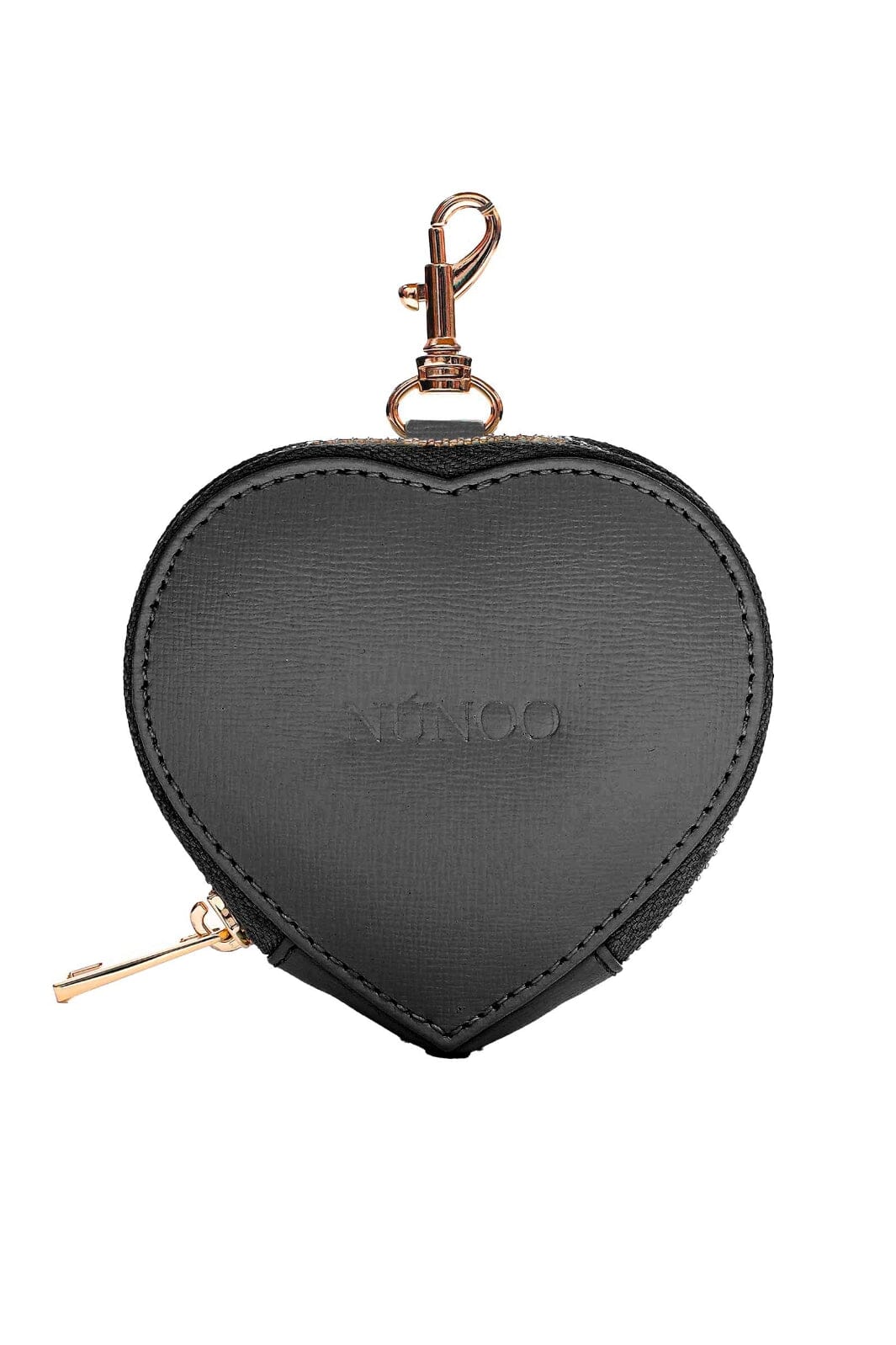 Núnoo - Heart Coin Pocket Florence W. Gold 80441001 - Black Accessories 