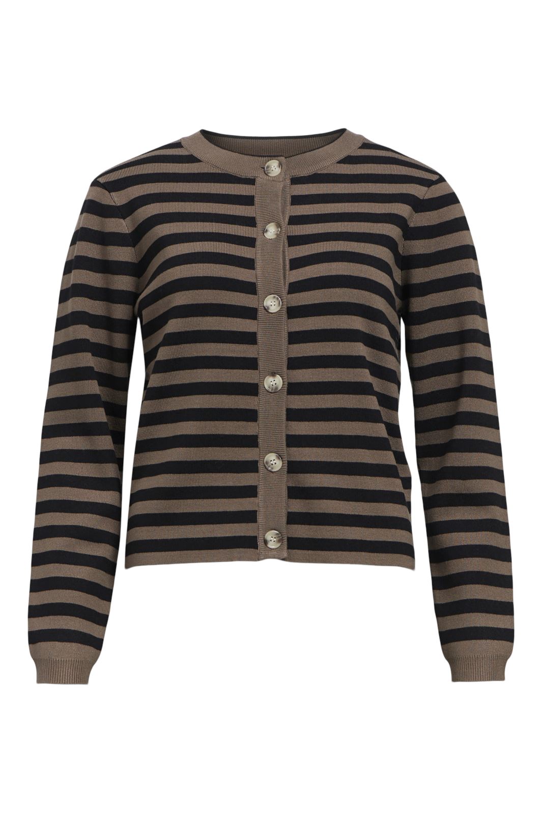 Object - Objester Sli L/S Knit Cardigan - 4601867 Morel Black