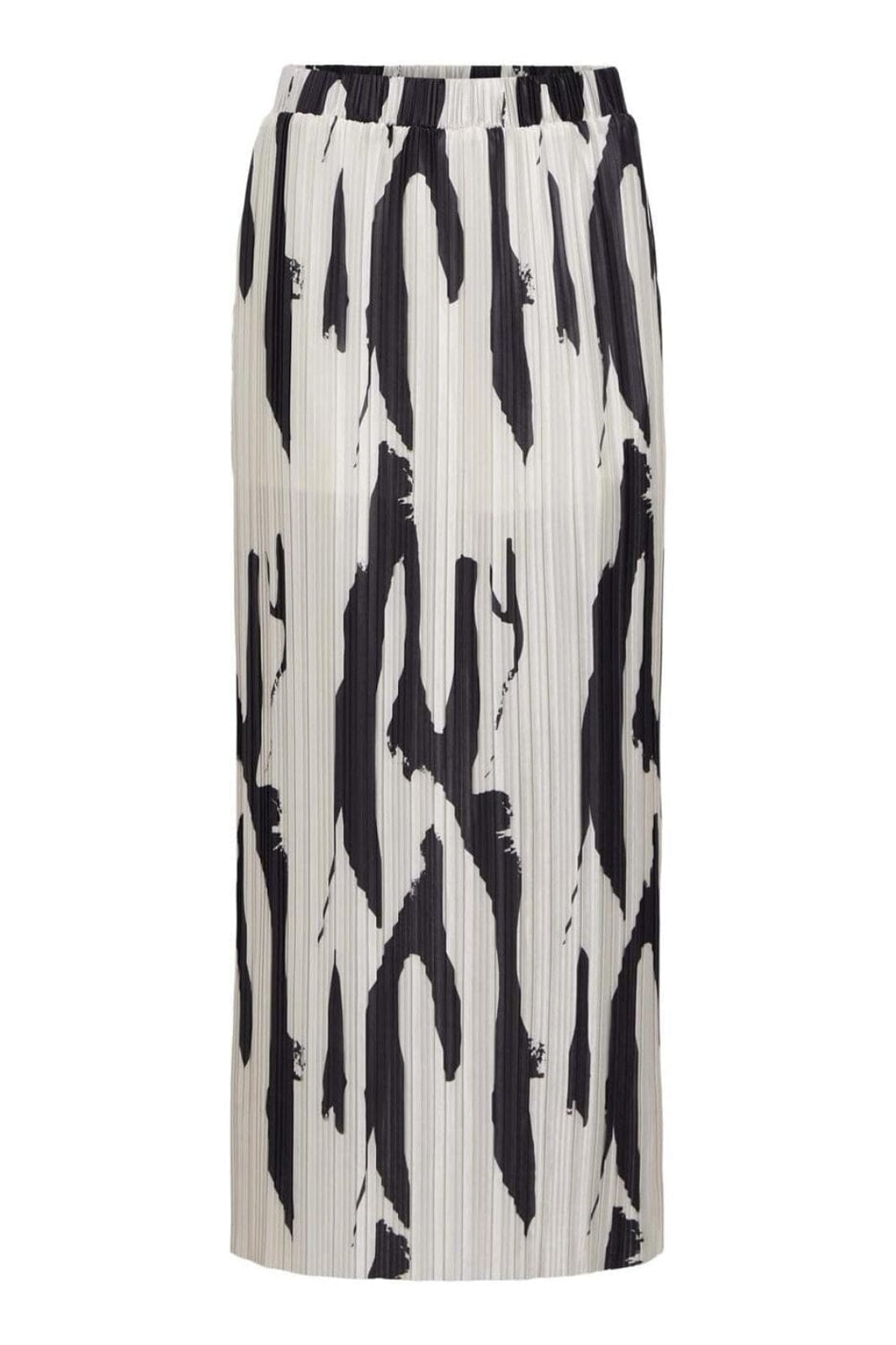 Object - Objlima Long Skirt - 4667840 White Black Graphic Nederdele 