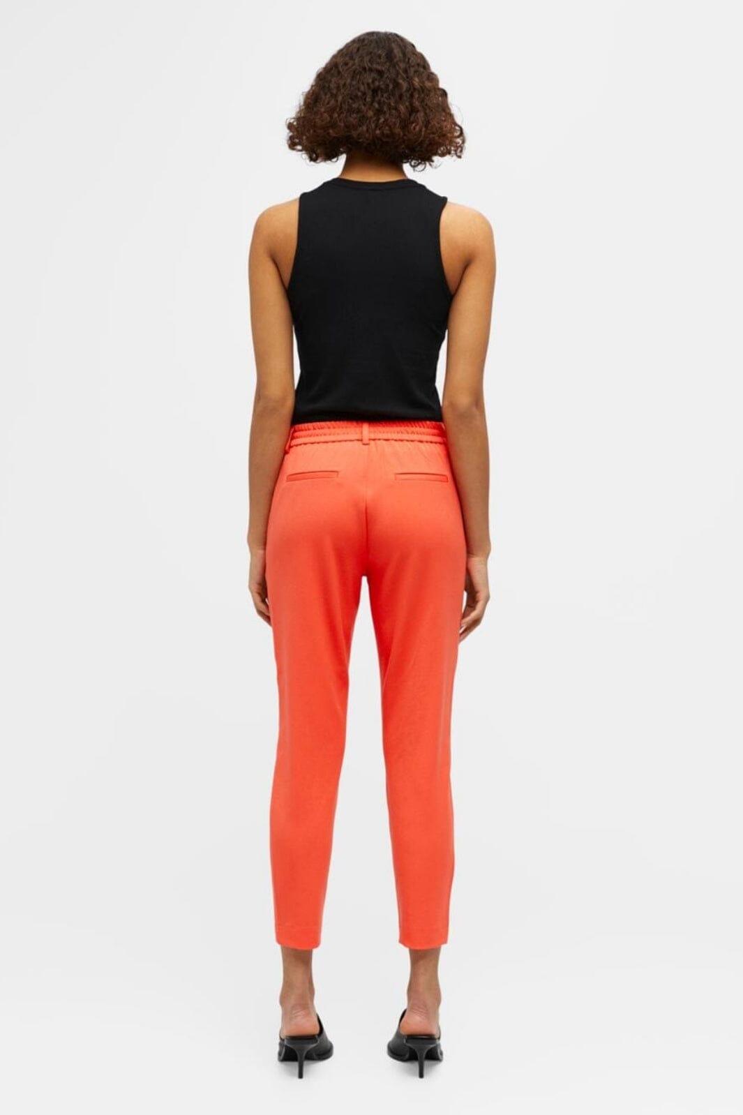 Object - Objlisa Slim Pant - 290677 Hot Coral Bukser 