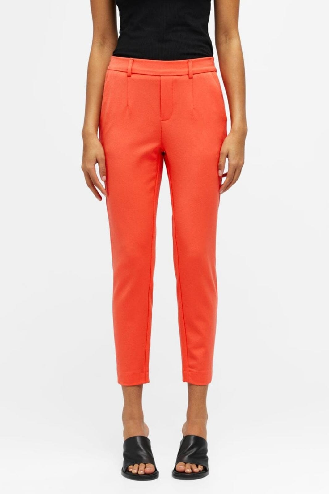 Object - Objlisa Slim Pant - 290677 Hot Coral Bukser 