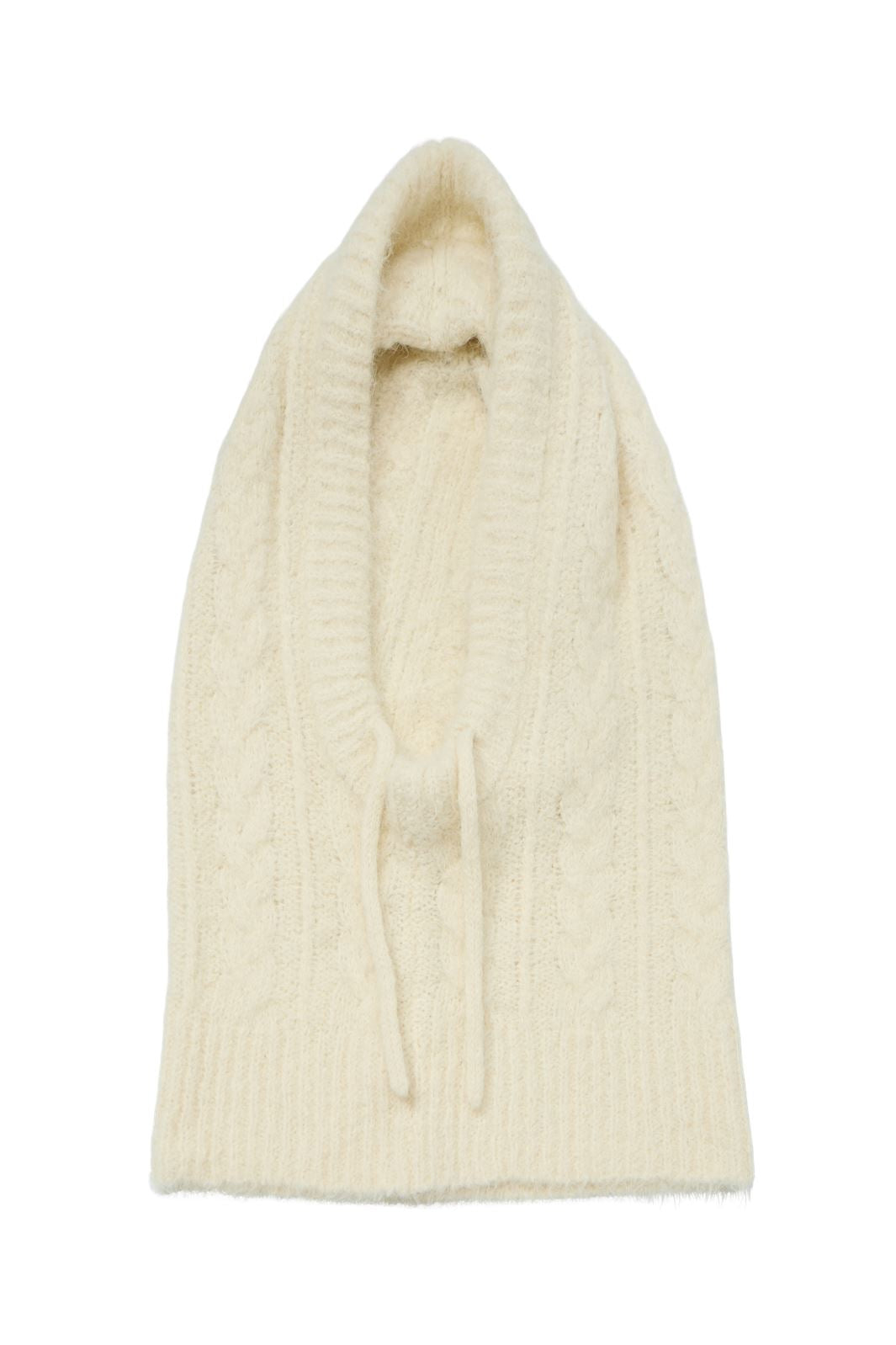 Object - Objmilu Cable Knit Balaclava - 4668598 Sandshell