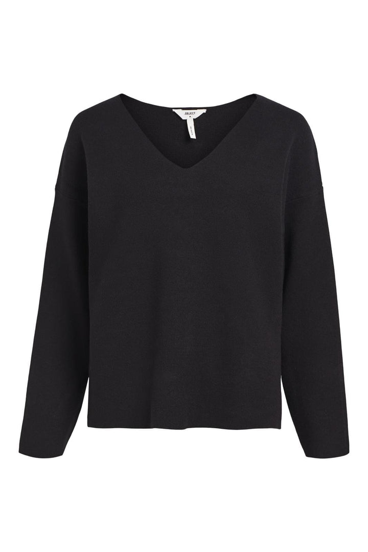 Object - Objreynard V-Neck Pullover - 4486516 Black