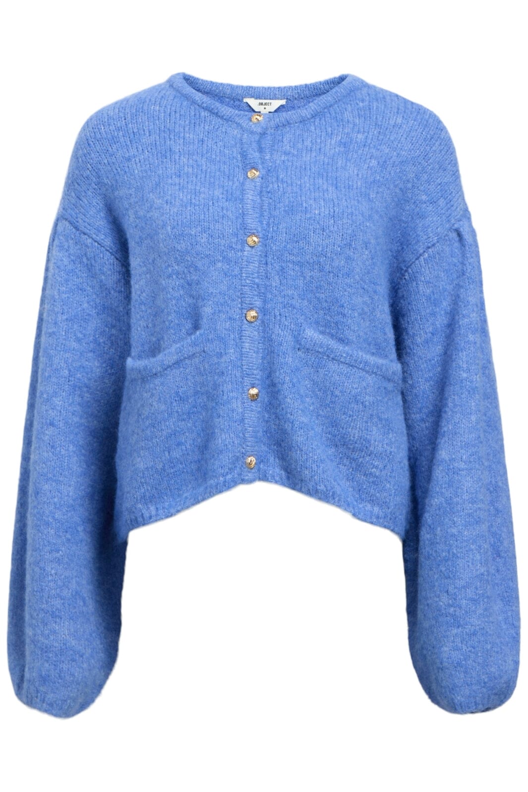 Object - Objsaggia Lo L/S Knit Cardigan 135 - 4781554 Cornflower Blue Cardigans 