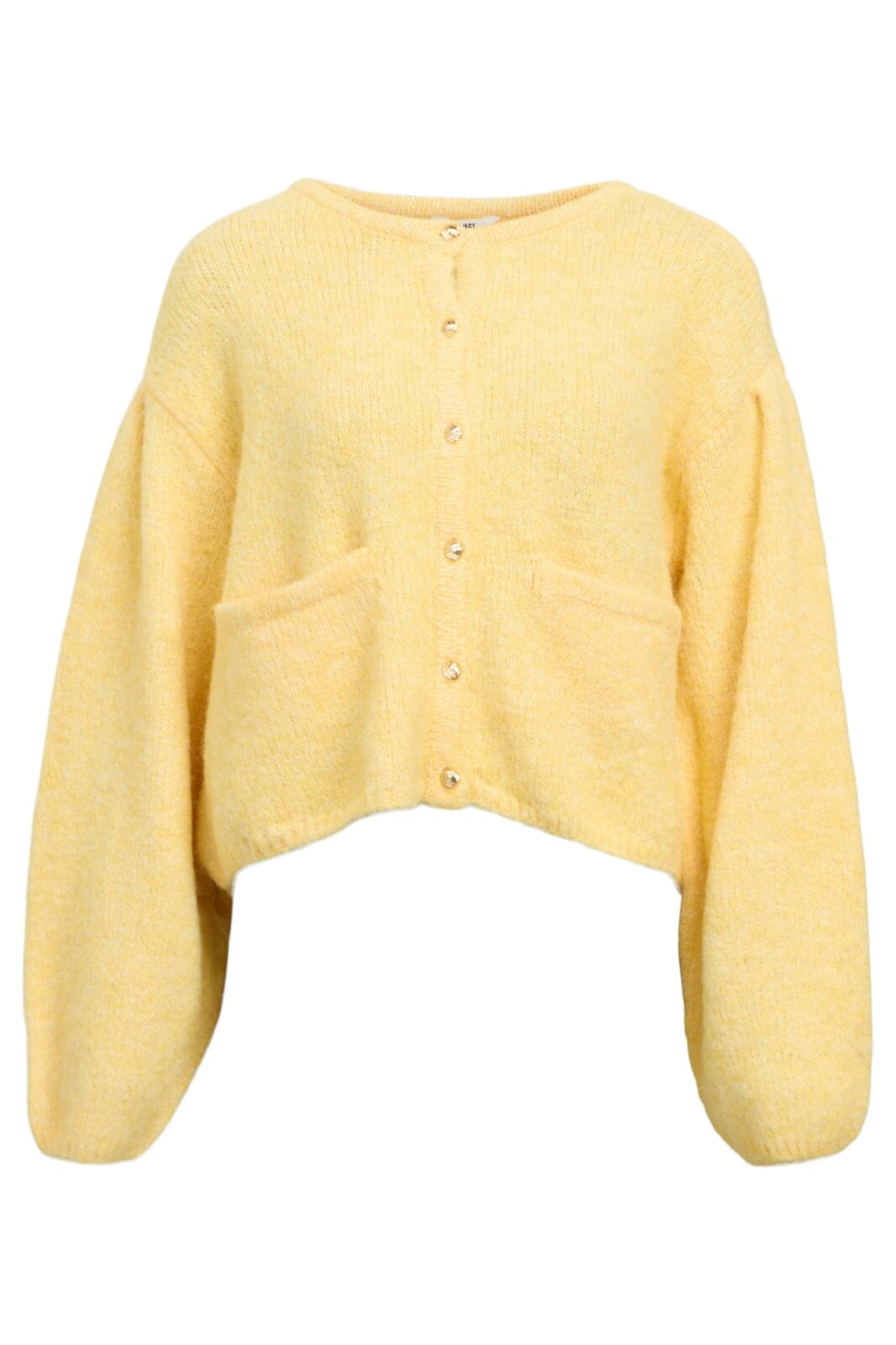 Object - Objsaggia Lo L/S Knit Cardigan 135 - 4781565 Lemon Meringue Cardigans 