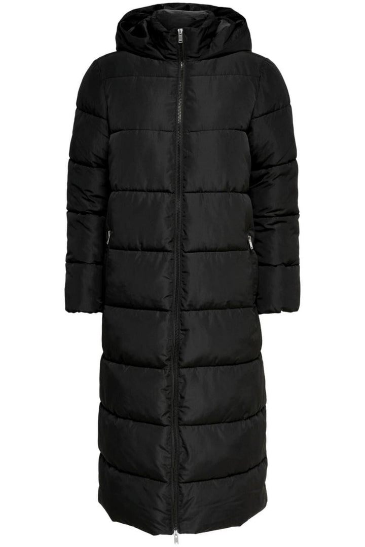 Only - Onlanna X Long Hood Puffer Coat - 3847626 Black Jakker 