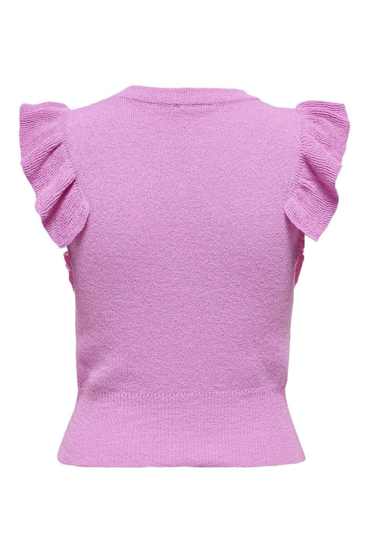 Only - Onlashley Sl O-Neck Knt - 4679165 Fuchsia Pink