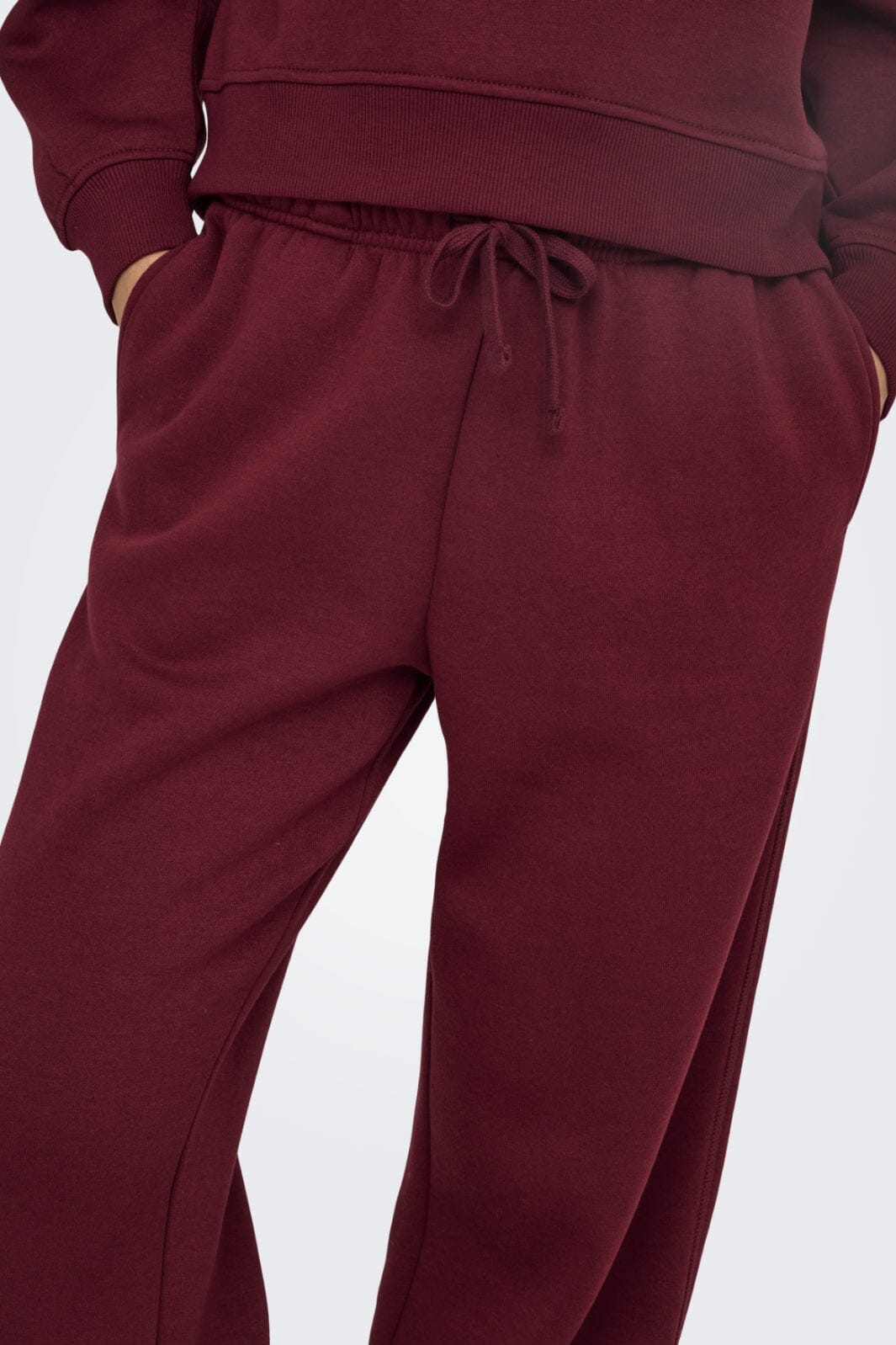 Only - Onlbest Wide Pant Swt - 4748484 Cabernet Sweatpants 