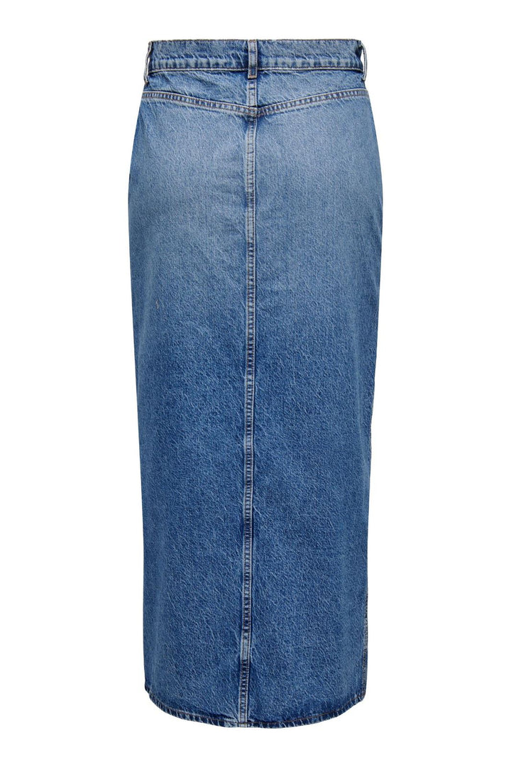 Only - Onlcilla Long Slit Skirt - Medium Blue Denim Nederdele 